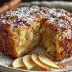 moelleux gâteau aux pommes et cannelle de Normandie - featured image