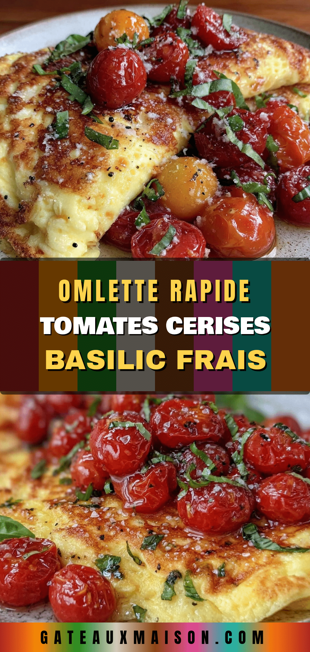 omelette rapide aux tomates cerises et basilic frais recipe
