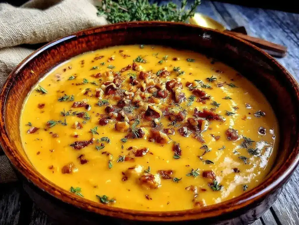 soupe rustique de potiron et châtaignes - featured image