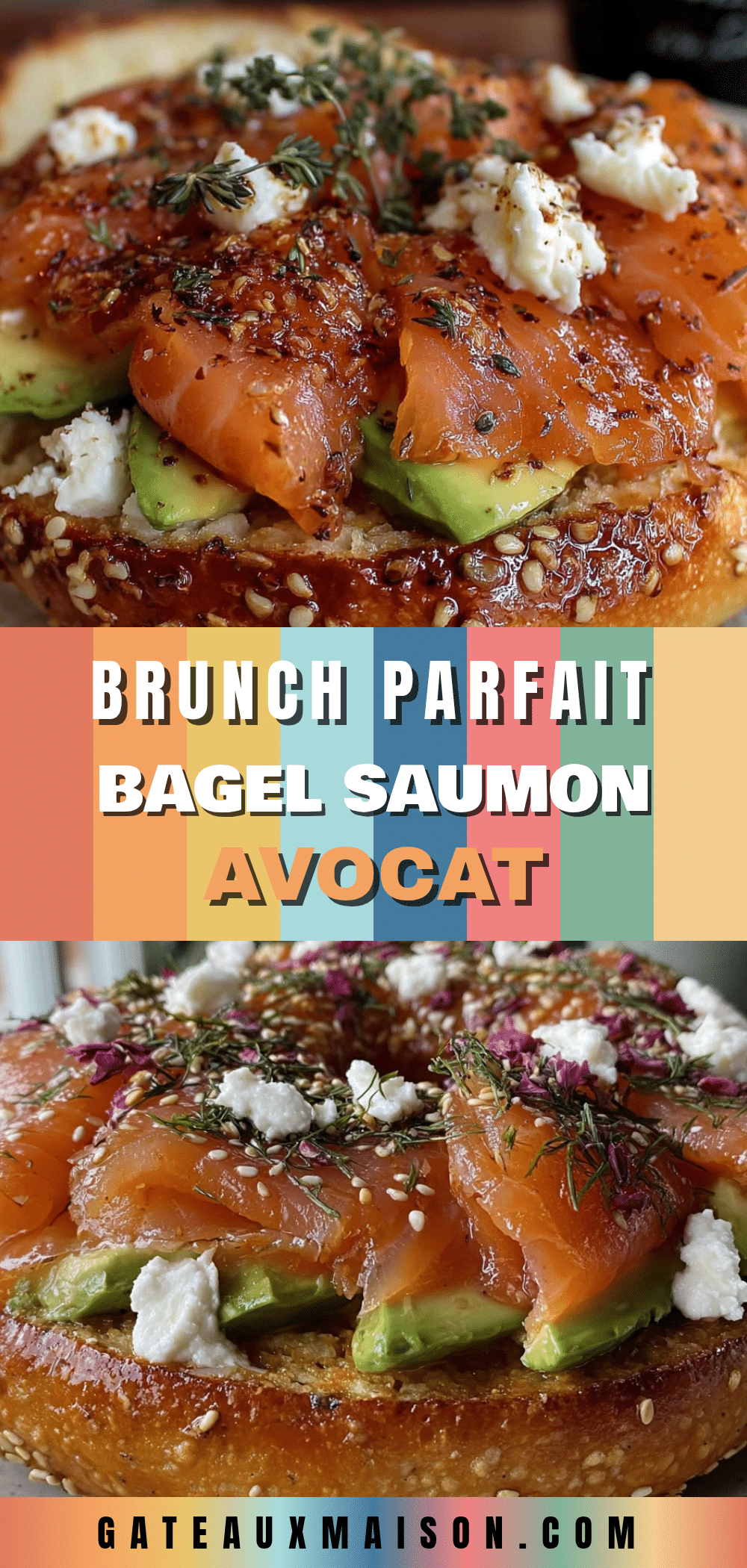 bagel sain au saumon fumé et avocat recipe