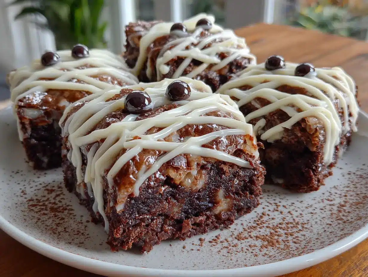 brownies momie halloween chocolat blanc preparation steps