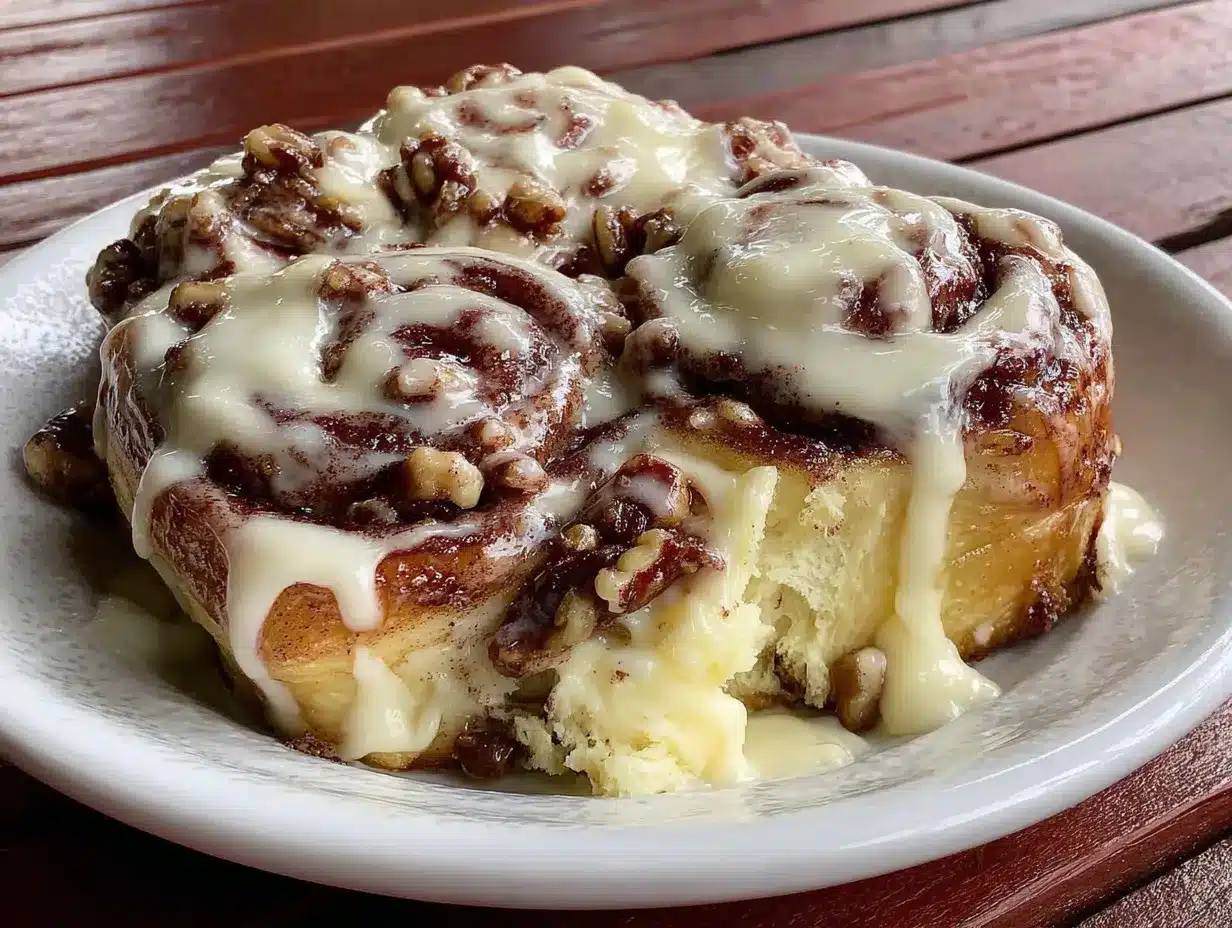 cinnamon rolls au glaçage cream cheese preparation steps