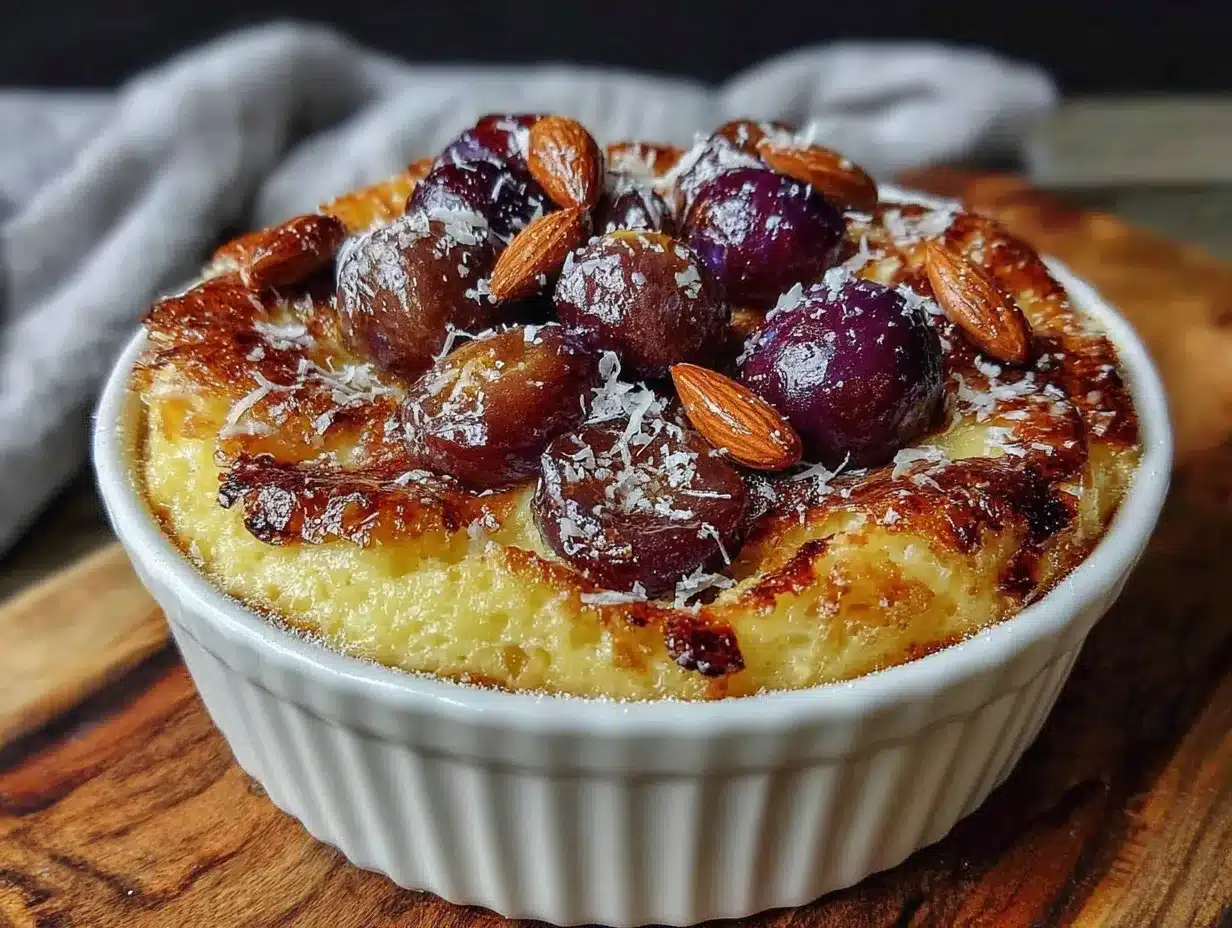 clafoutis aux prunes et amandes effilées preparation steps