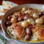 cocotte dautomne au poulet crémeux et champignons - featured image