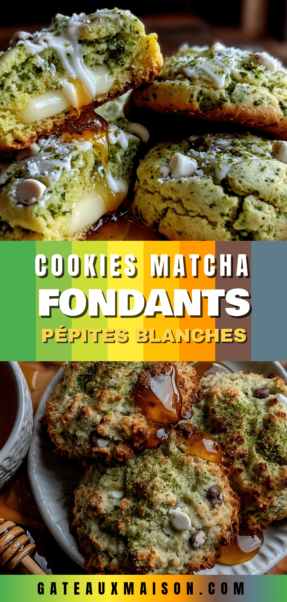 cookies matcha fondants aux pépites blanches recipe
