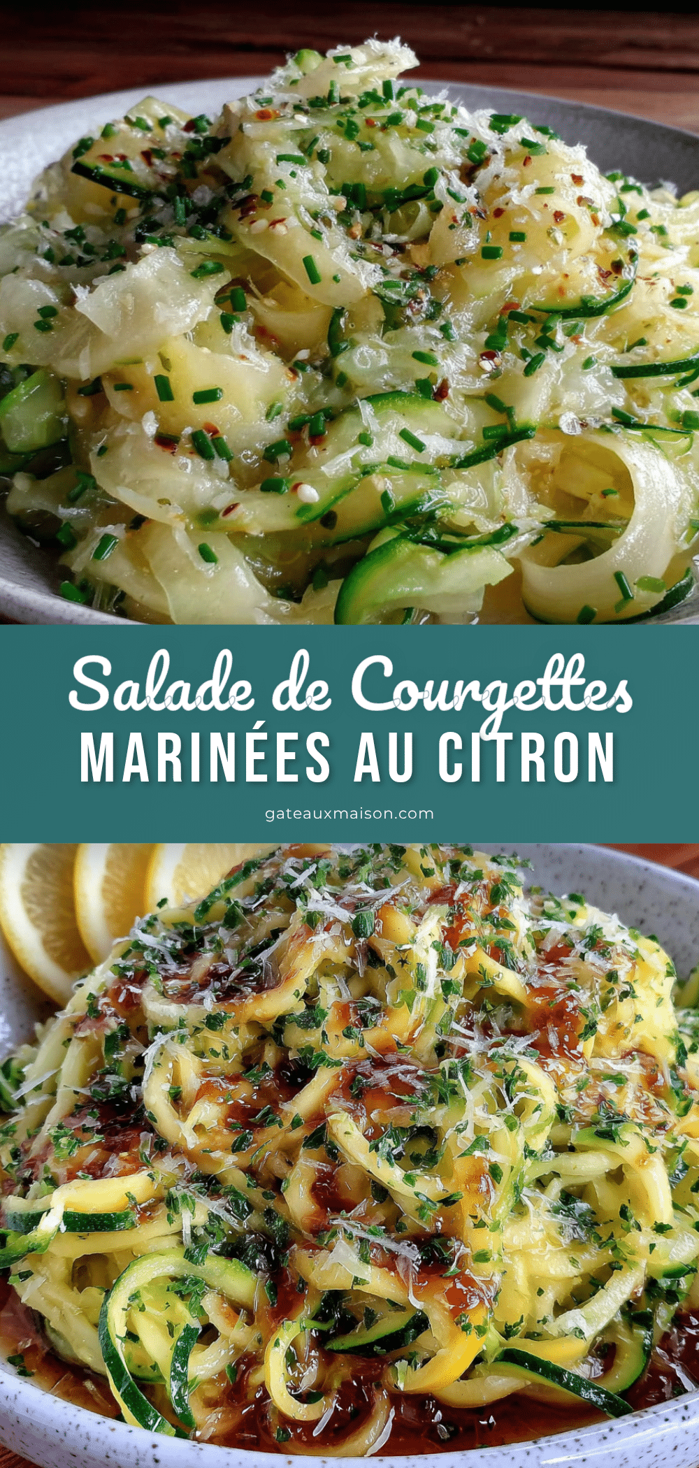 courgettes marinées au citron recipe