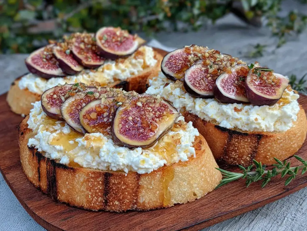 crostini figues ricotta miel - featured image