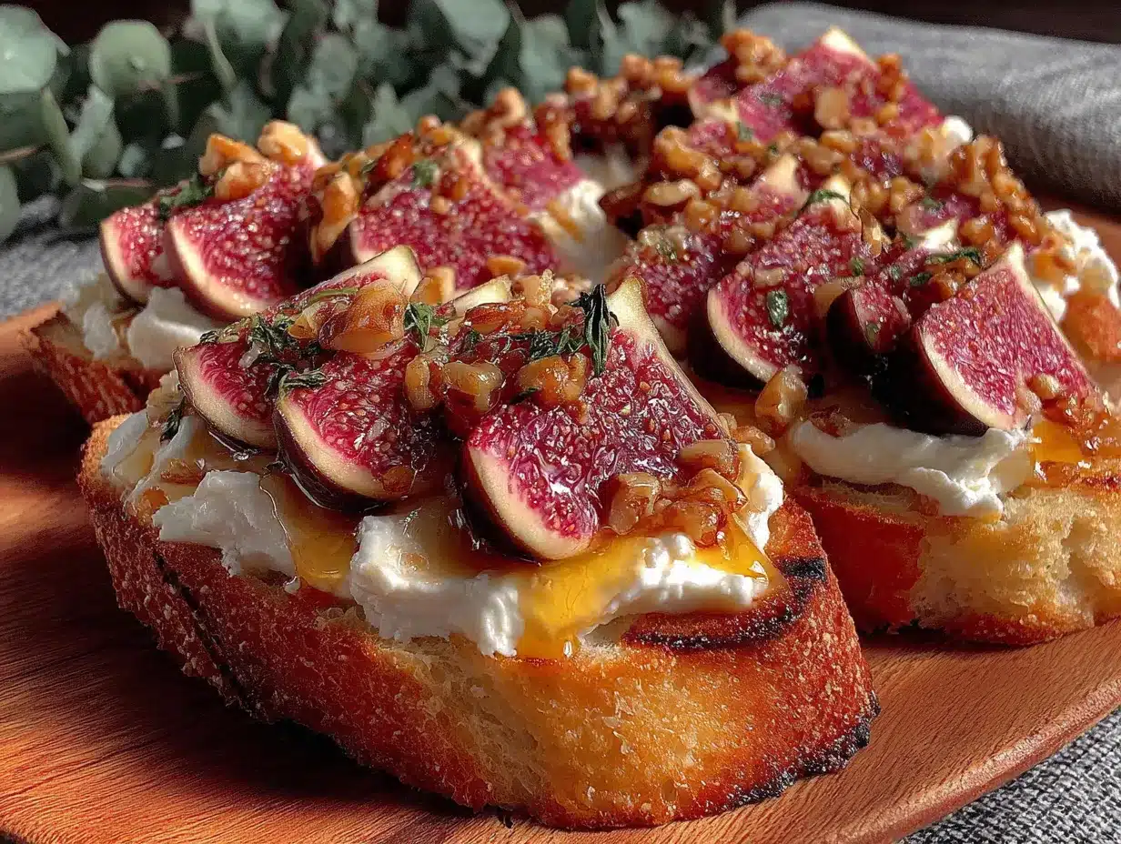 crostini figues ricotta miel preparation steps