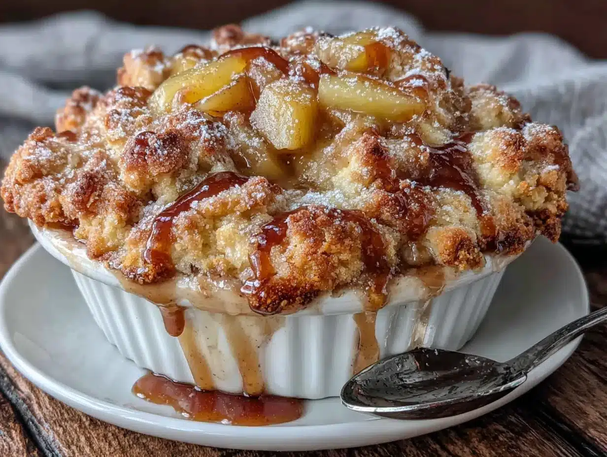 crumble pomme-poire à la cannelle preparation steps