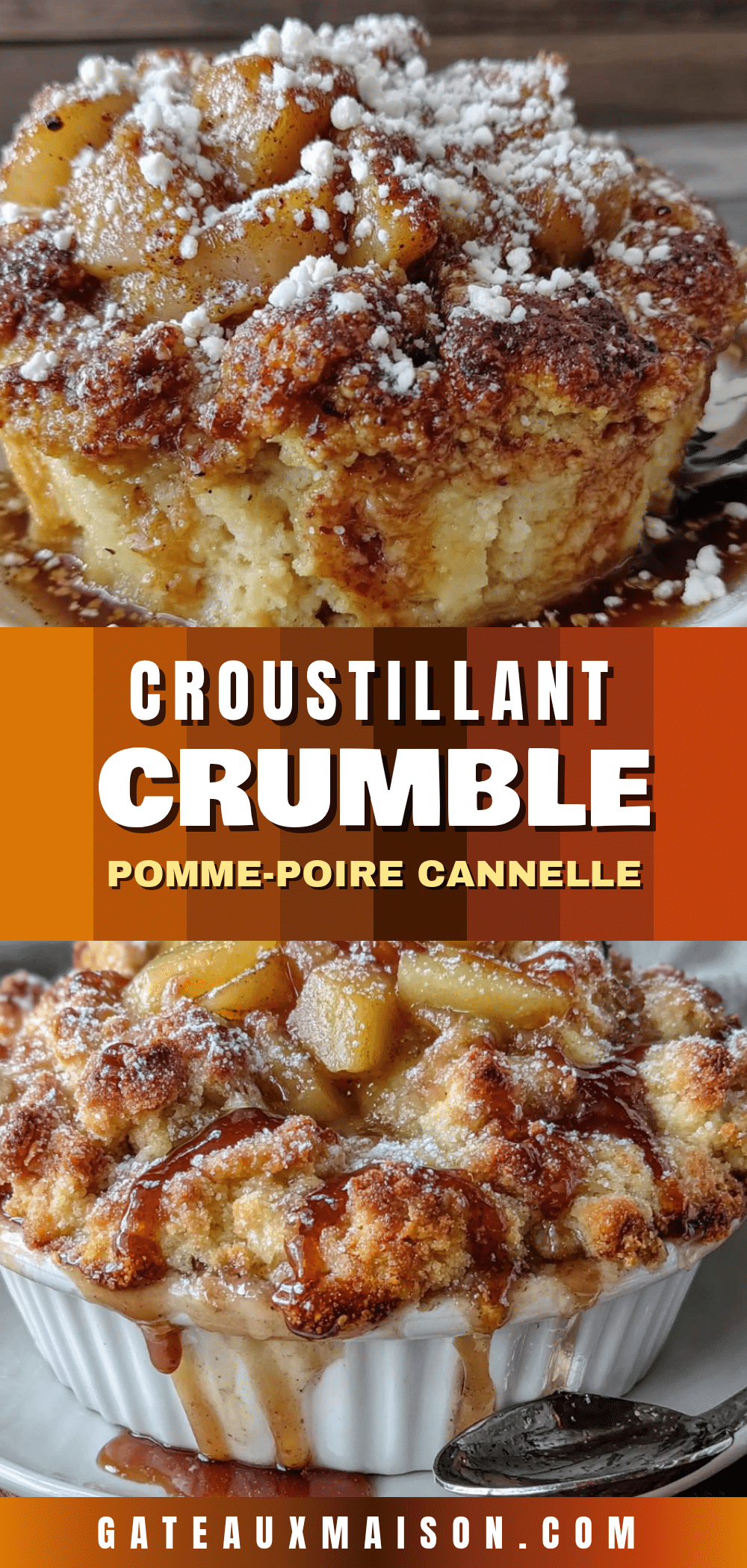 crumble pomme-poire à la cannelle recipe