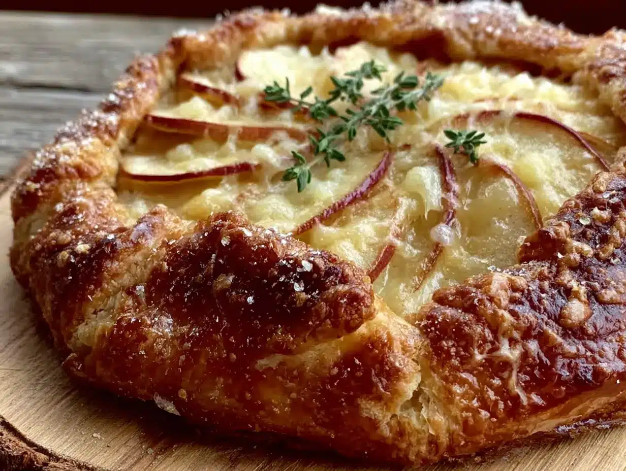 galette aux pommes et cheddar preparation steps