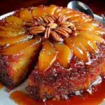 gâteau renversé poire épicée noix - featured image