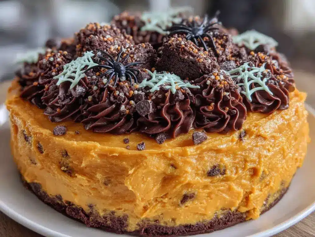 gâteau velours halloween orange noir - featured image