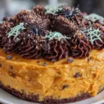 gâteau velours halloween orange noir - featured image