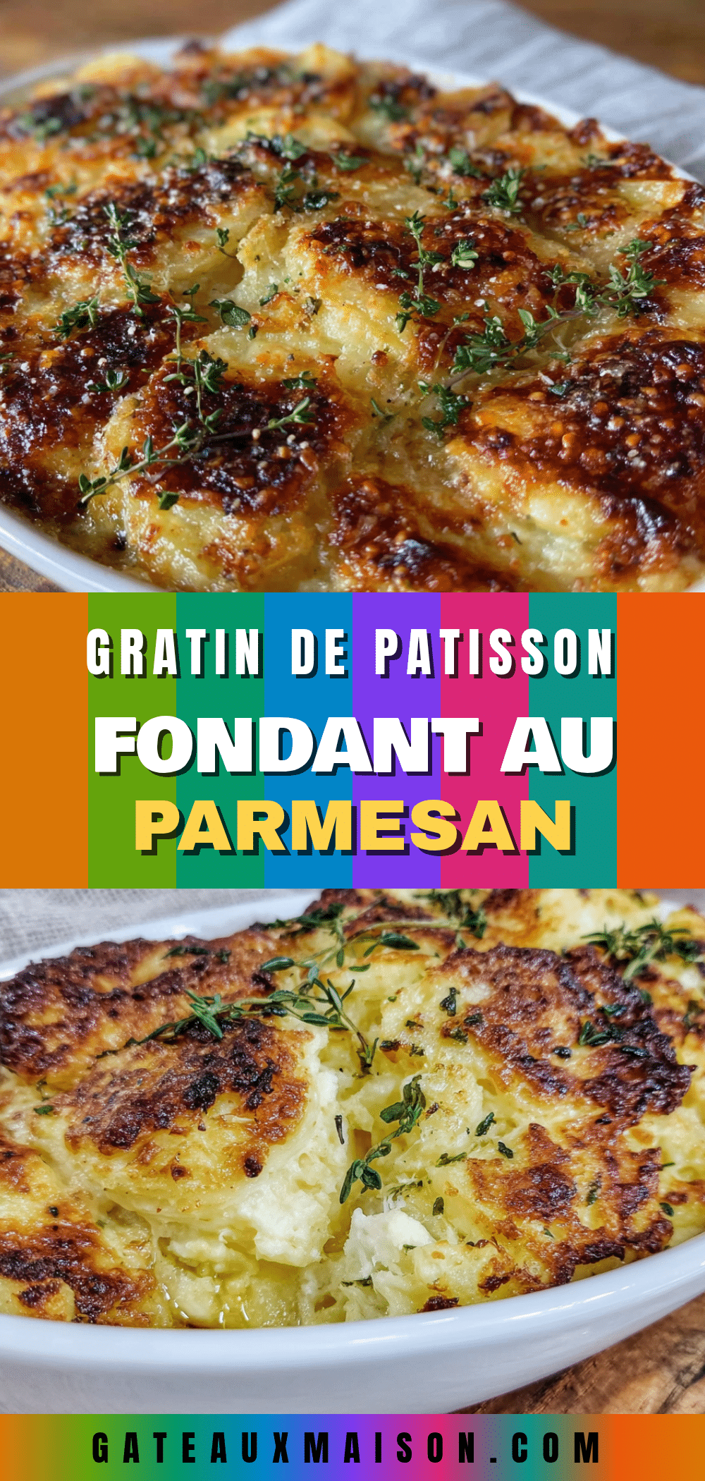 gratin de patisson fondant au parmesan et thym recipe
