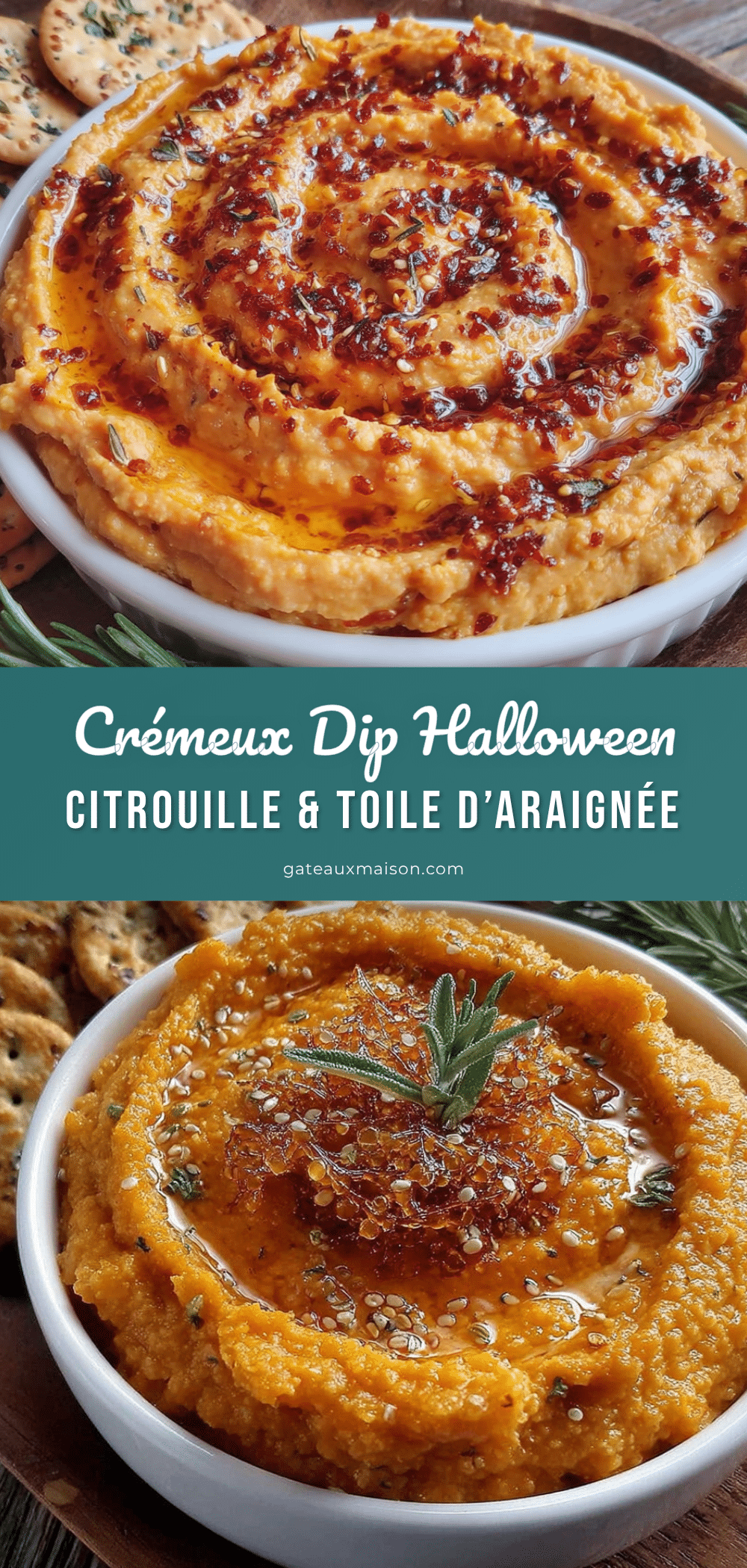 hummus citrouille halloween recipe