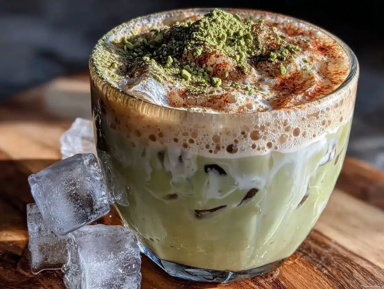 matcha latte glacé maison preparation steps