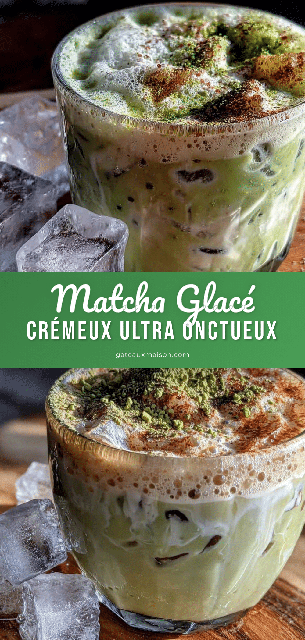 matcha latte glacé maison recipe