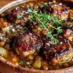 mijoté de lentilles vertes et saucisses fumées - featured image