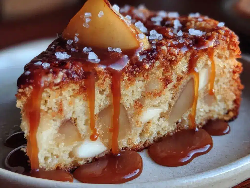 moelleux aux poires caramel beurre salé - featured image