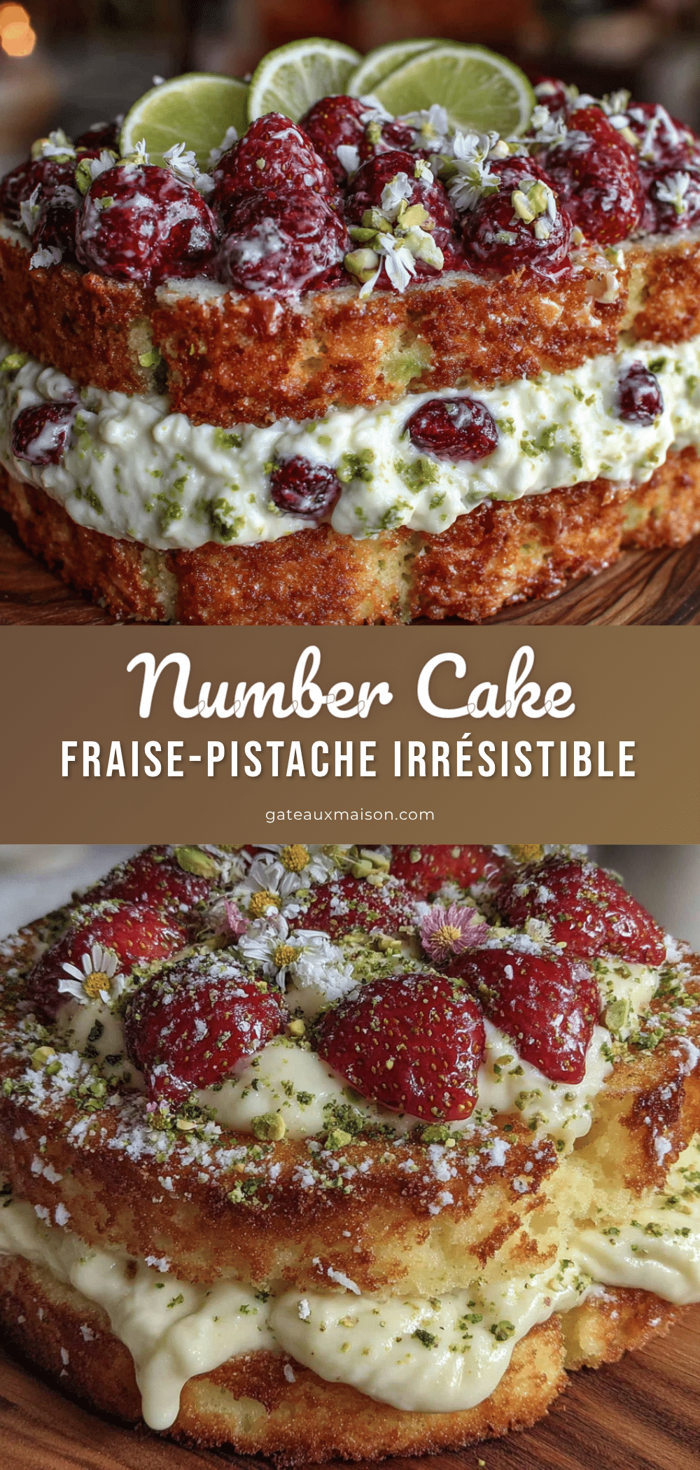 number cake fraise-pistache recipe