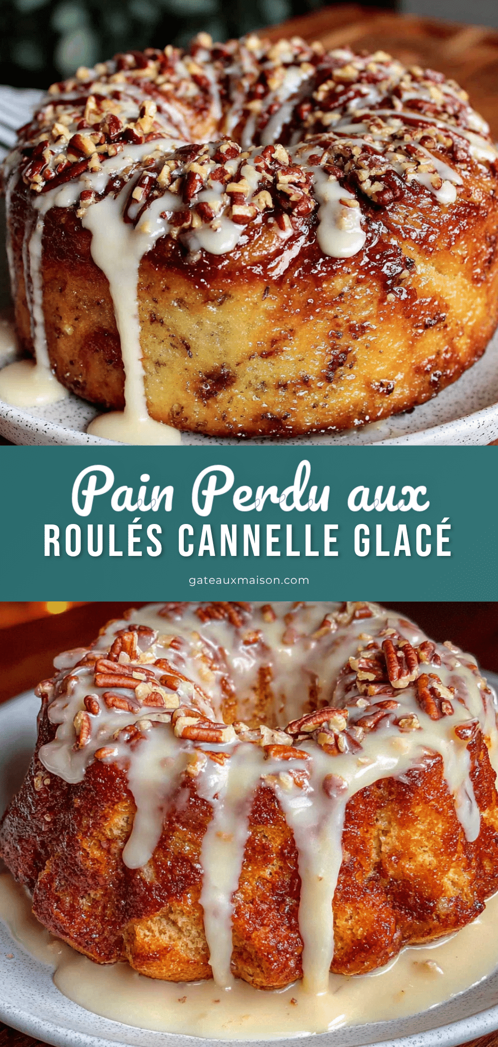 pain perdu aux roulés cannelle glacé recipe