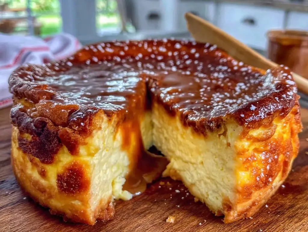 Parfait cheesecake basque traditionnel au four - featured image