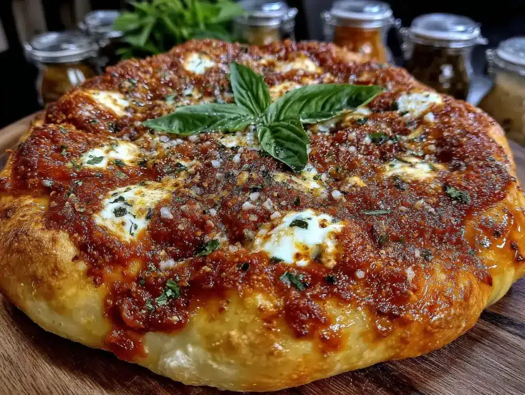 pizza margherita à croûte fine maison - featured image