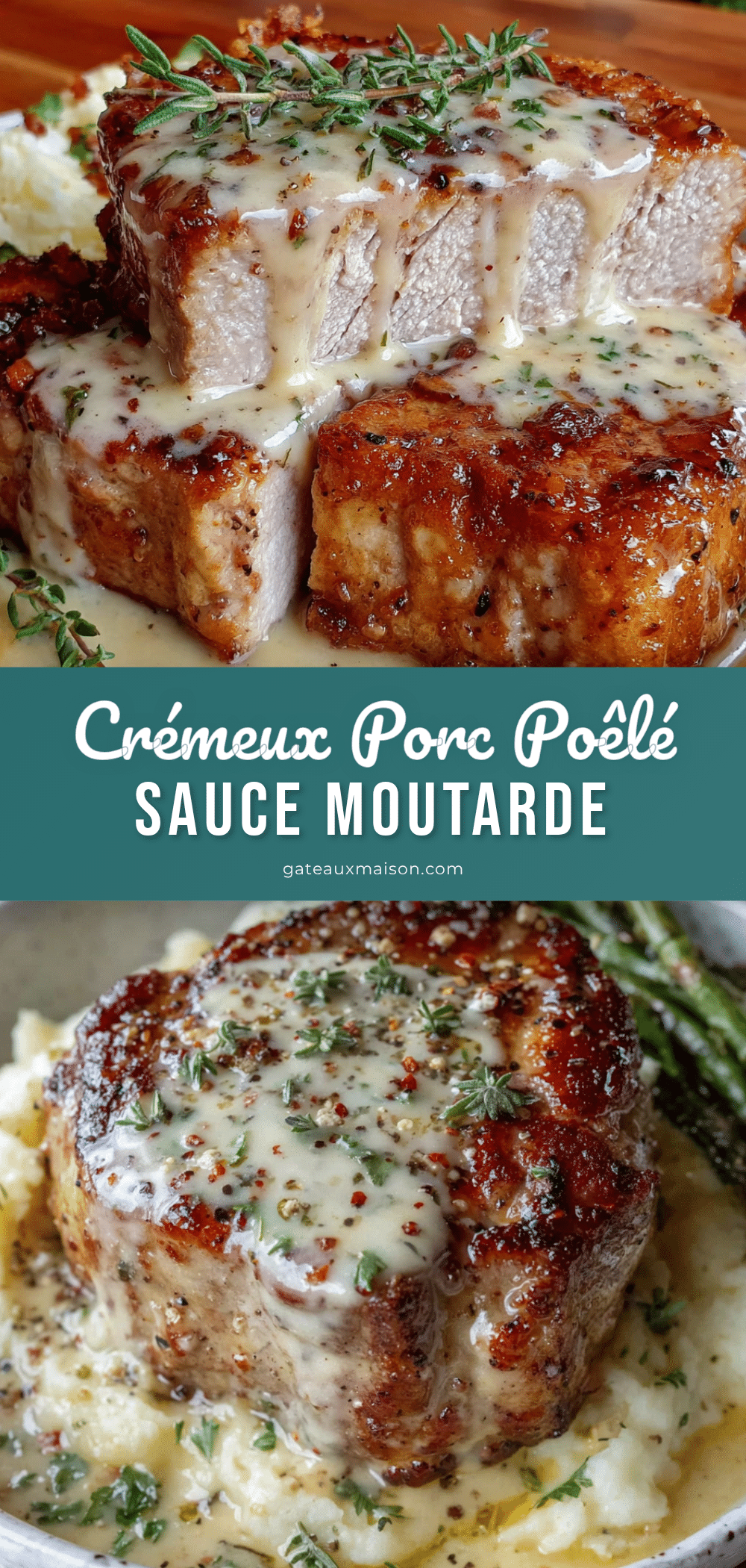 Porc poêlé sauce moutarde recipe