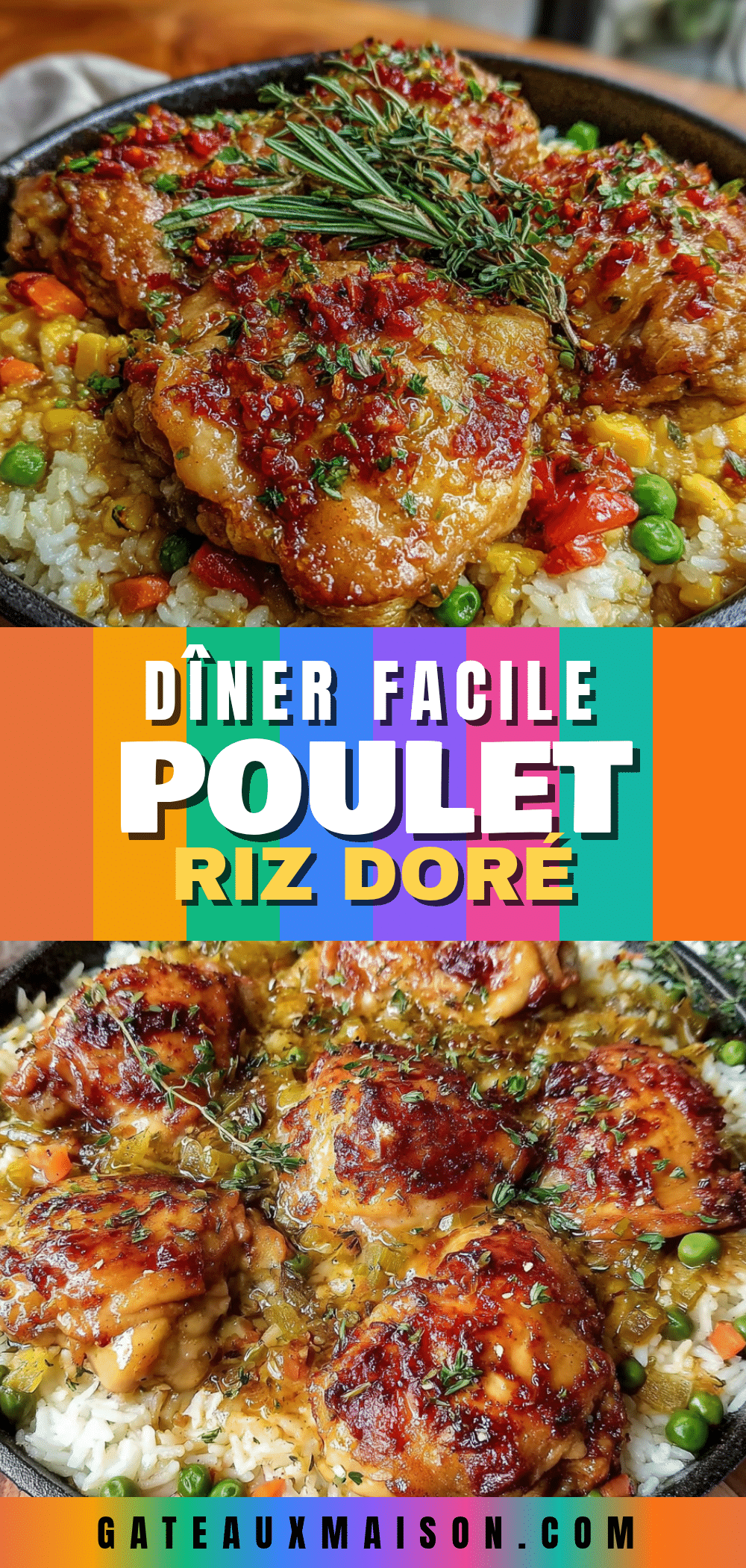 poulet et riz doré à la poêle recipe