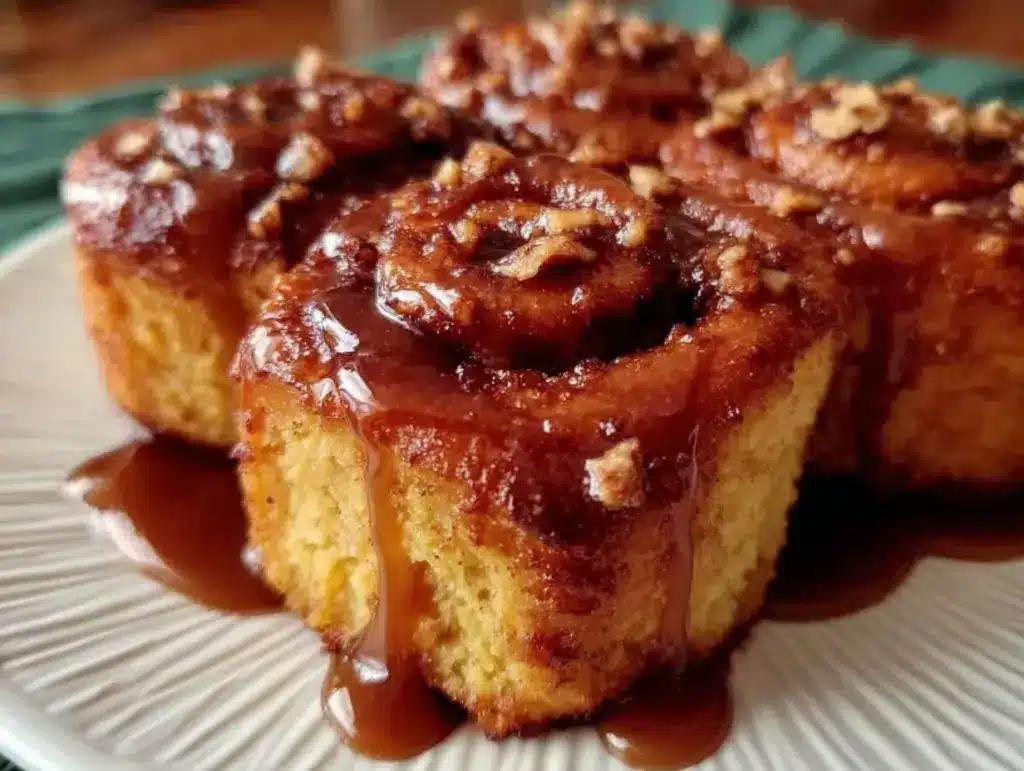 roulés à la citrouille nappés de caramel fondant - featured image