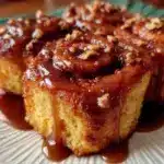 roulés à la citrouille nappés de caramel fondant - featured image