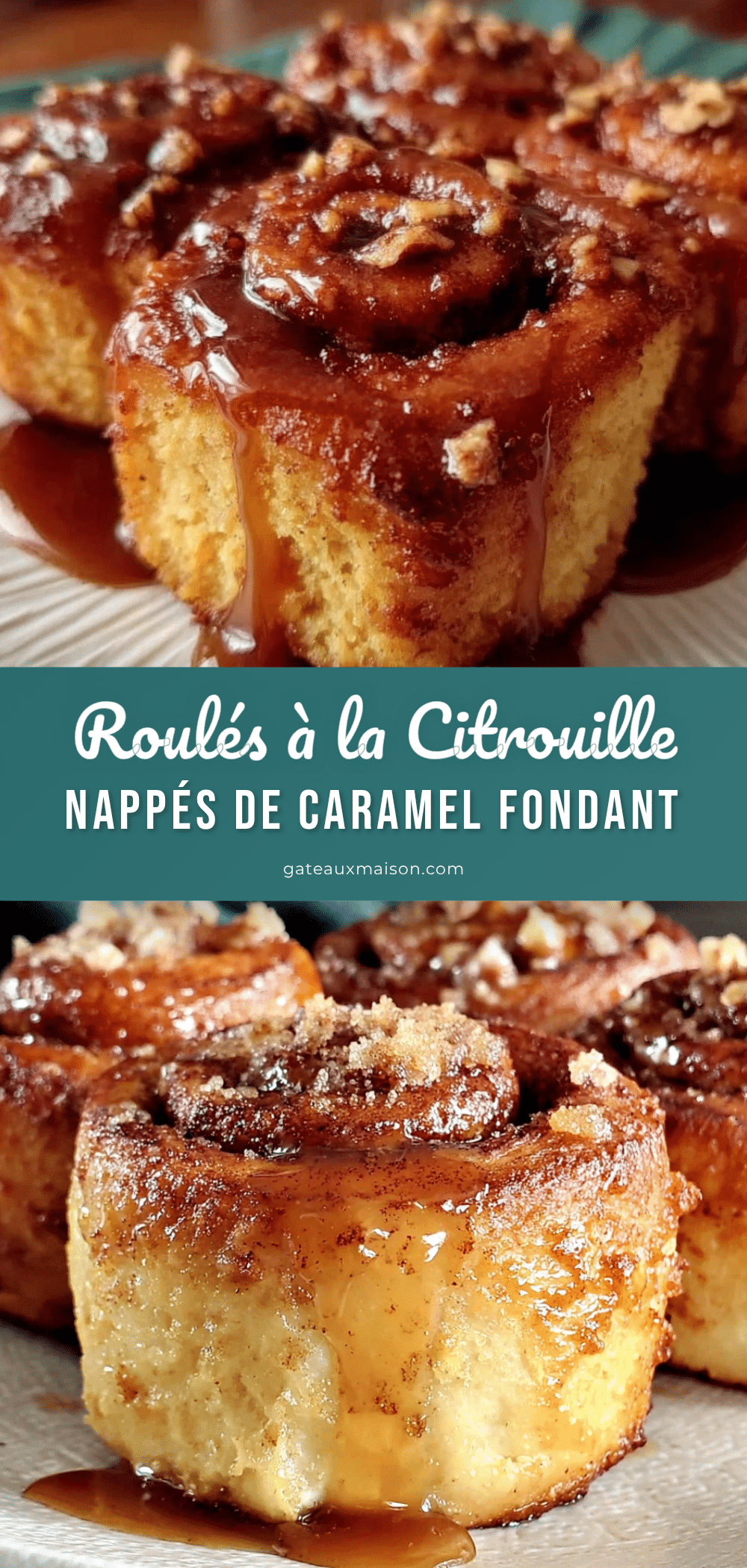 roulés à la citrouille nappés de caramel fondant recipe