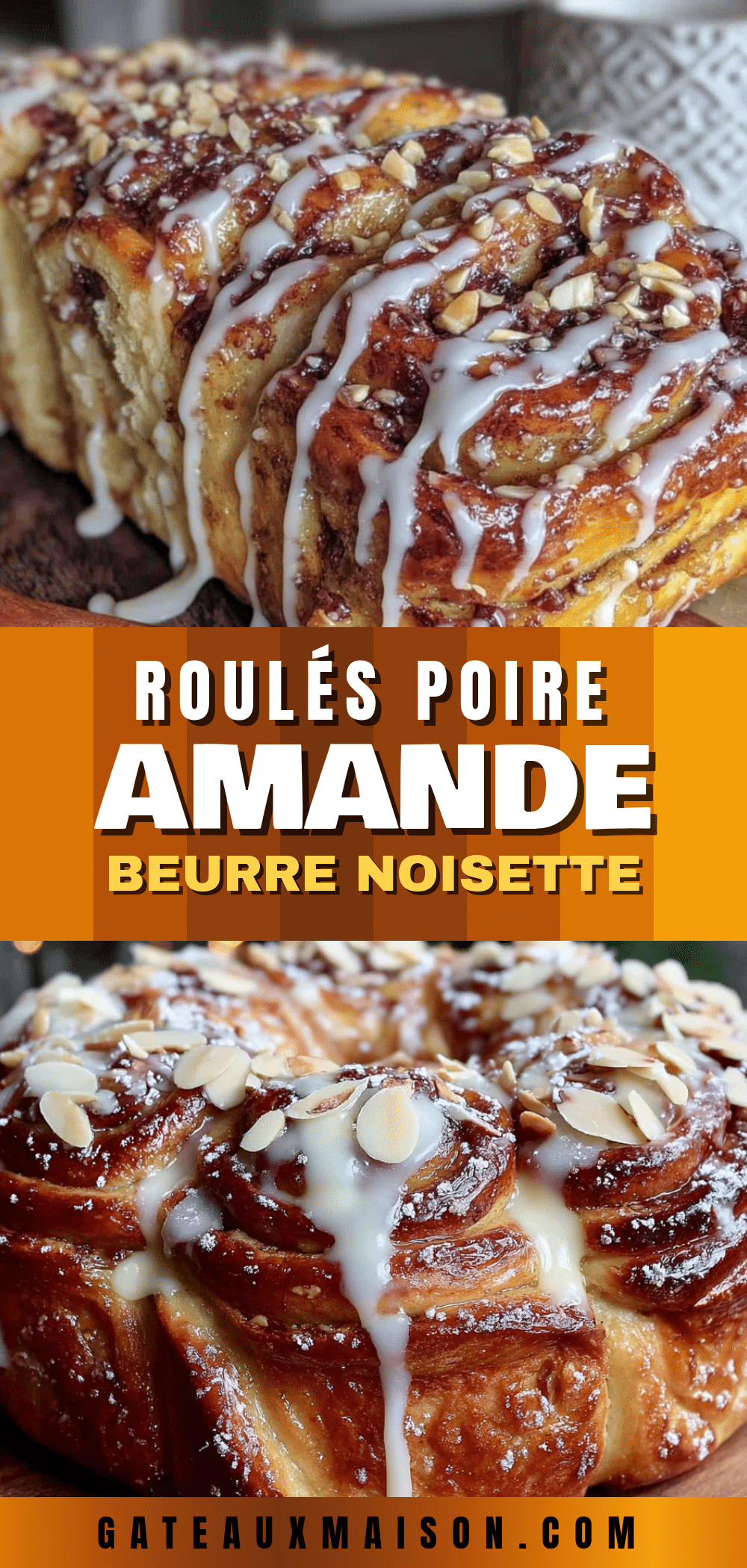 roulés poire amande beurre noisette recipe