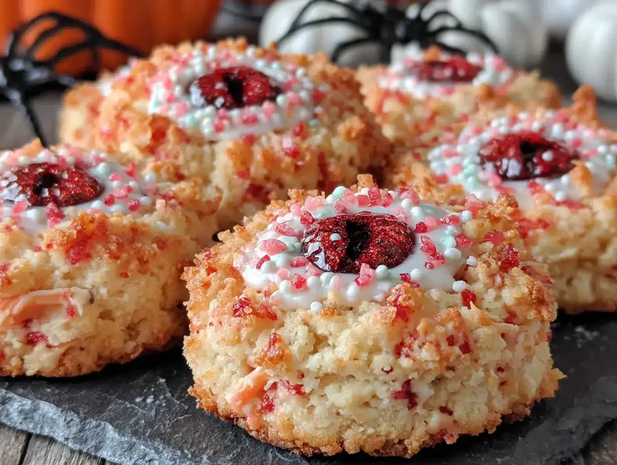 Sablés Halloween yeux épouvantables preparation steps