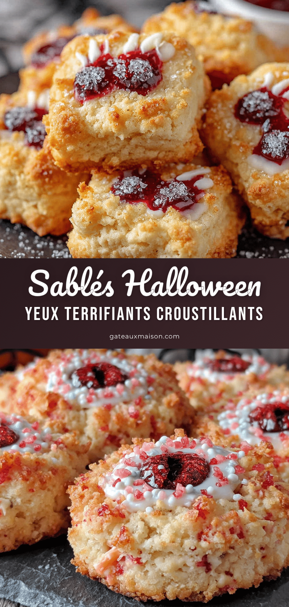 Sablés Halloween yeux épouvantables recipe