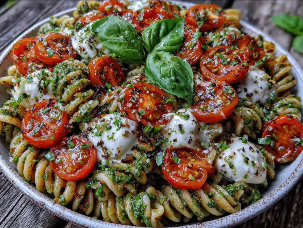 salade de pâtes froide au pesto crémeux - featured image