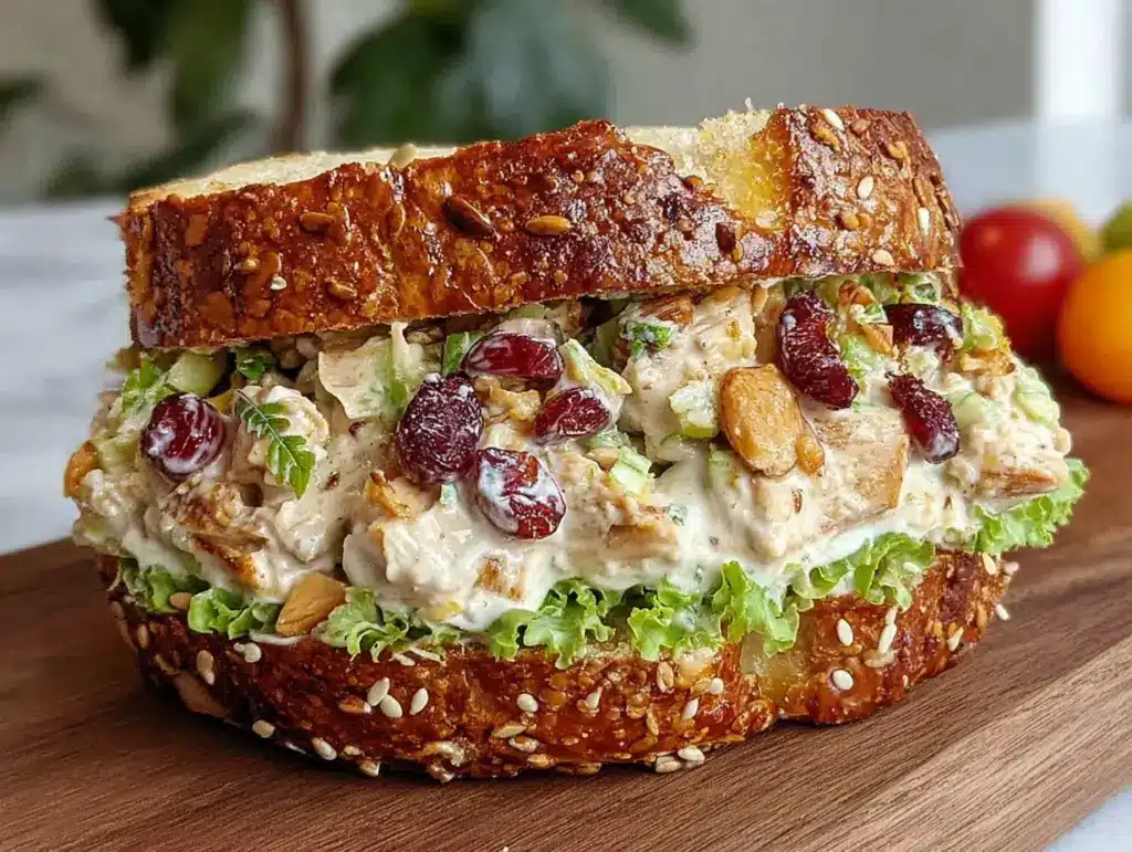 sandwich au poulet yaourt grec - featured image