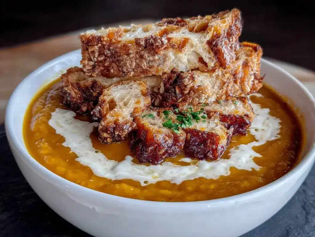 soupe butternut halloween crémeuse et effrayante - featured image