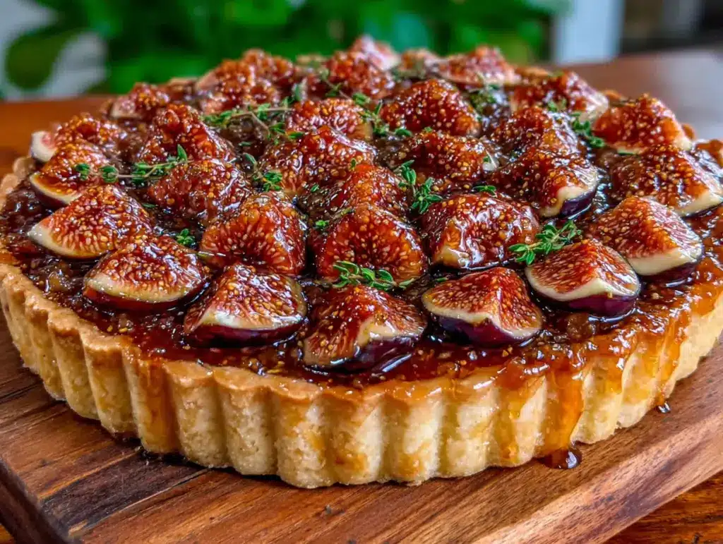 tarte aux figues fondante au miel de thym - featured image