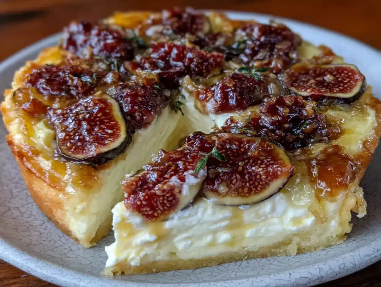 tarte aux figues rôties au miel et chèvre preparation steps