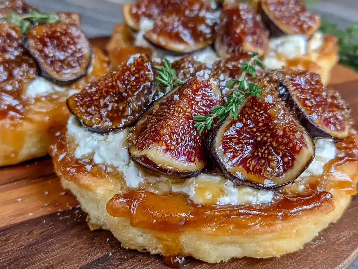 tarte fine aux figues et chèvre miel preparation steps