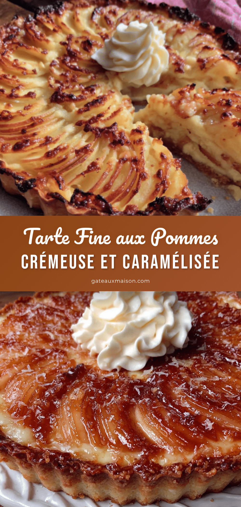 tarte fine aux pommes et crème vanillée recipe