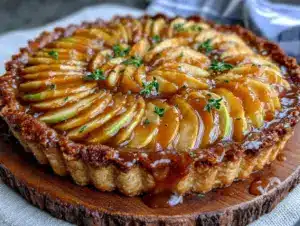 tarte normande au caramel au calvados - featured image