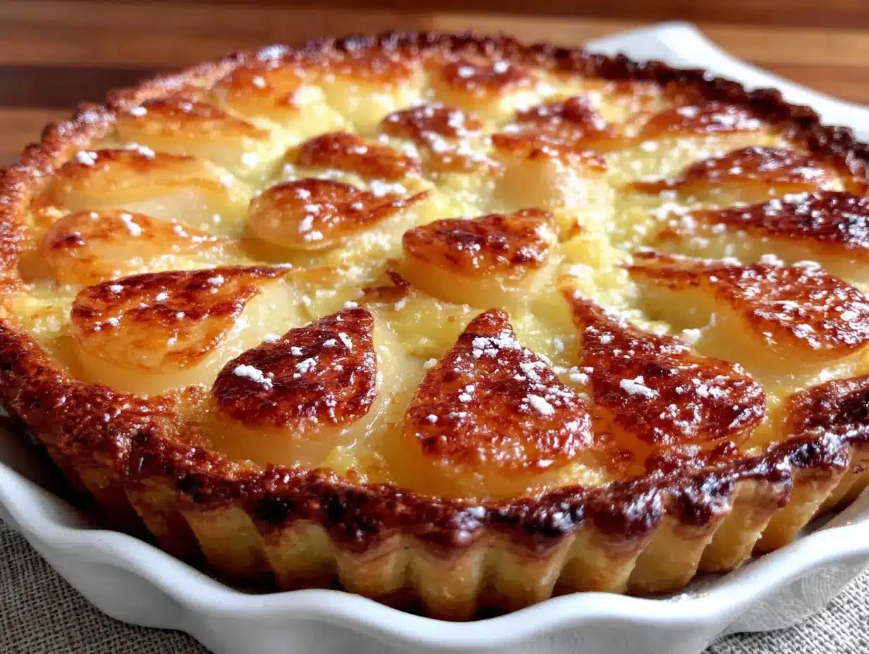 tarte poire chocolat fondante preparation steps
