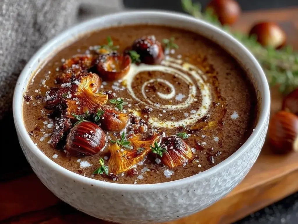 velouté de champignons et châtaignes - featured image