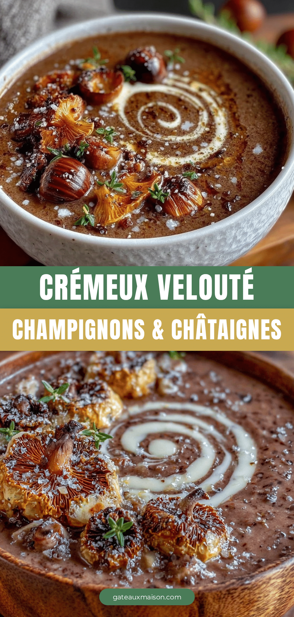 velouté de champignons et châtaignes recipe