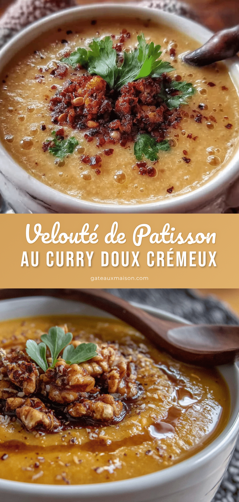 velouté de patisson au curry doux recipe