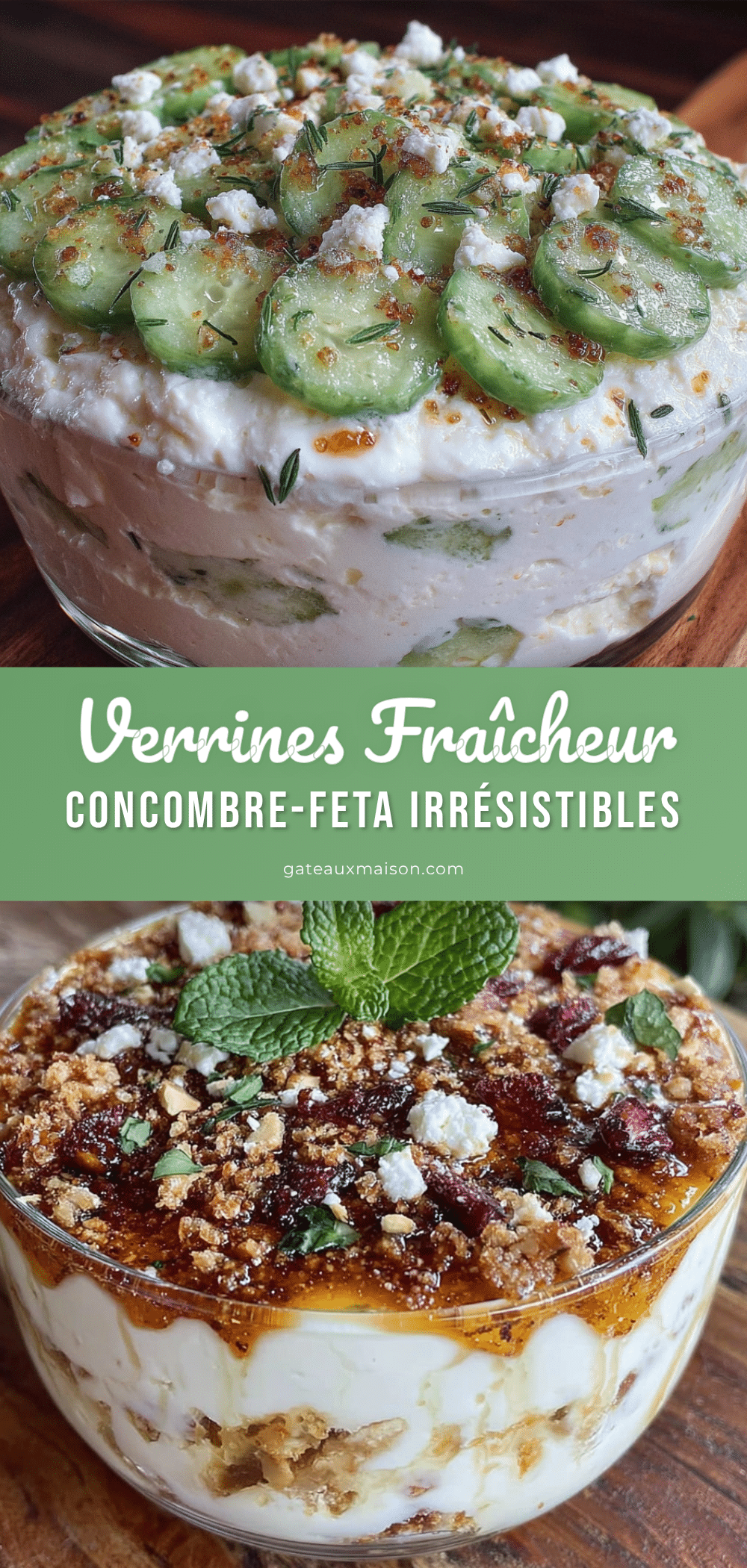 Verrines concombre feta recipe