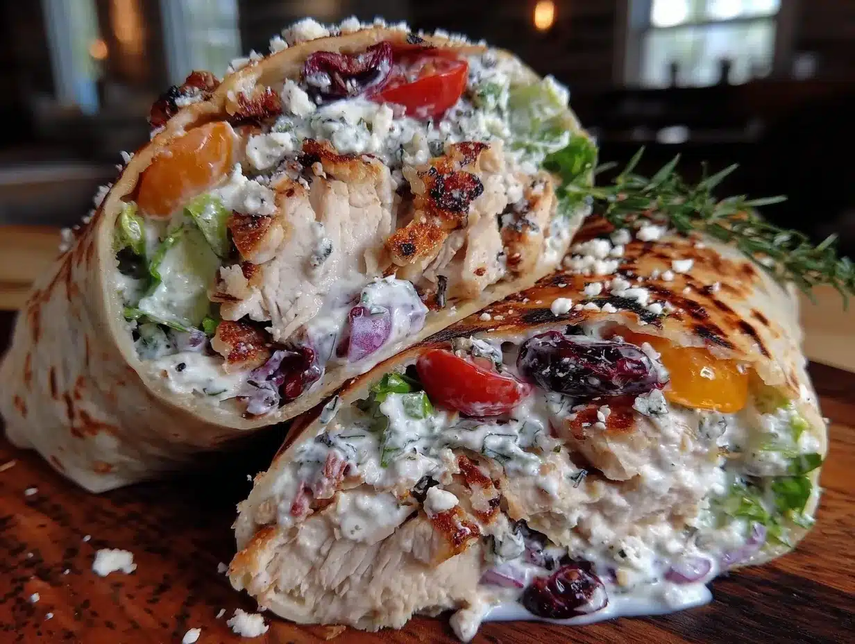 wrap healthy poulet au yaourt grec riche en protéines preparation steps